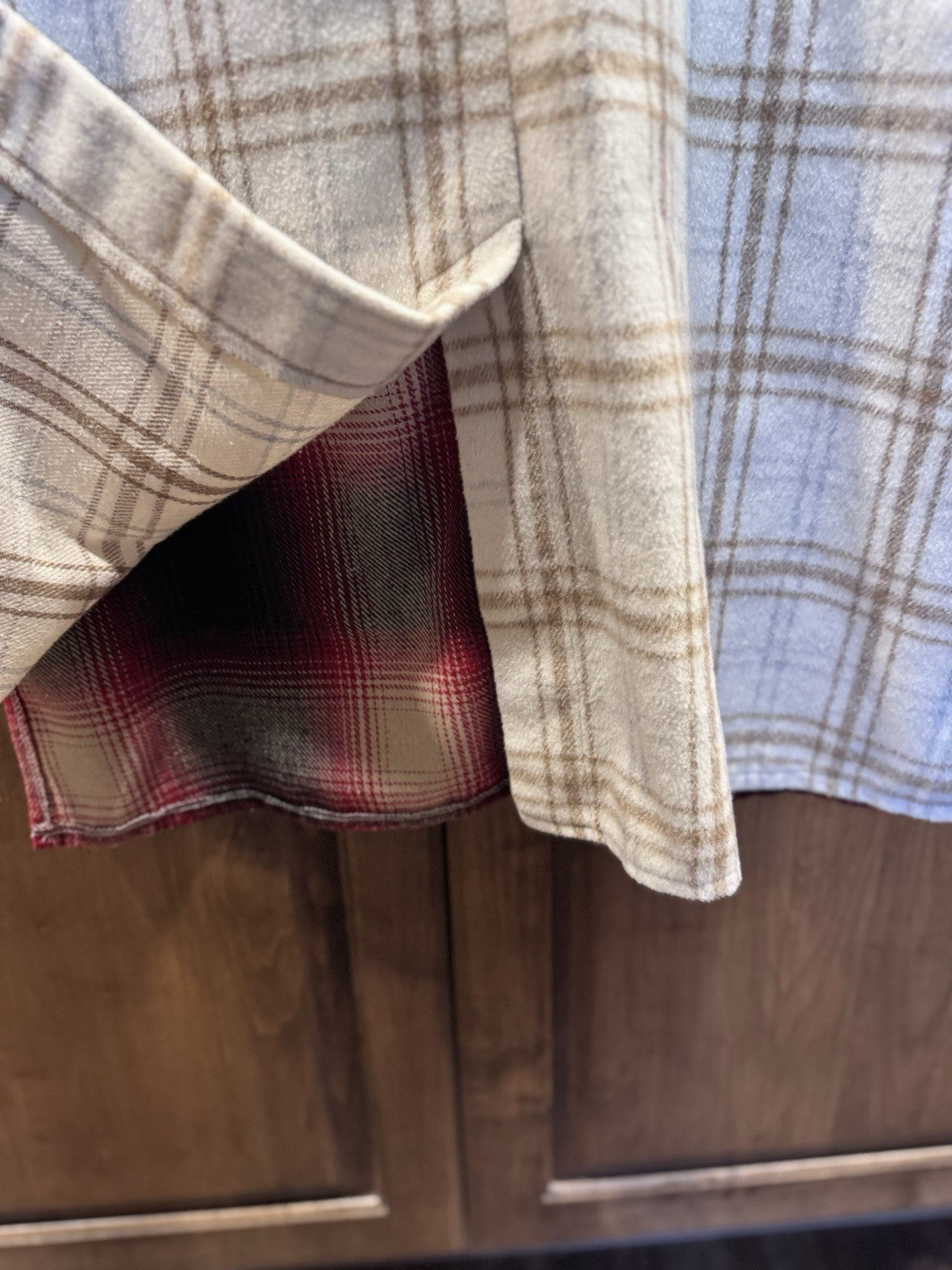 Grace Shacket Size Small Plaid Button Front Long Shirt Jacket