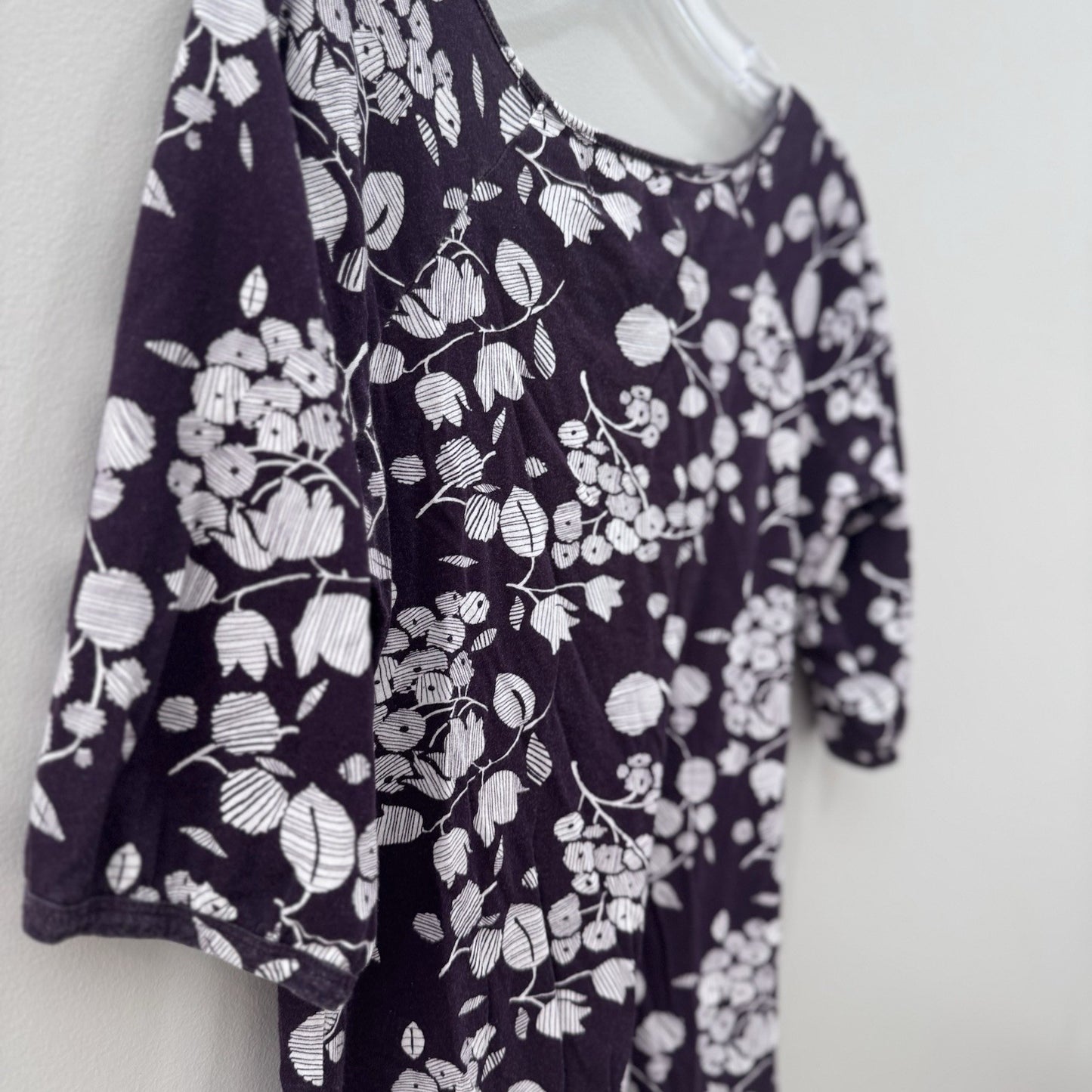 American Eagle Purple Floral Babydoll Y2K Top Women’s Medium