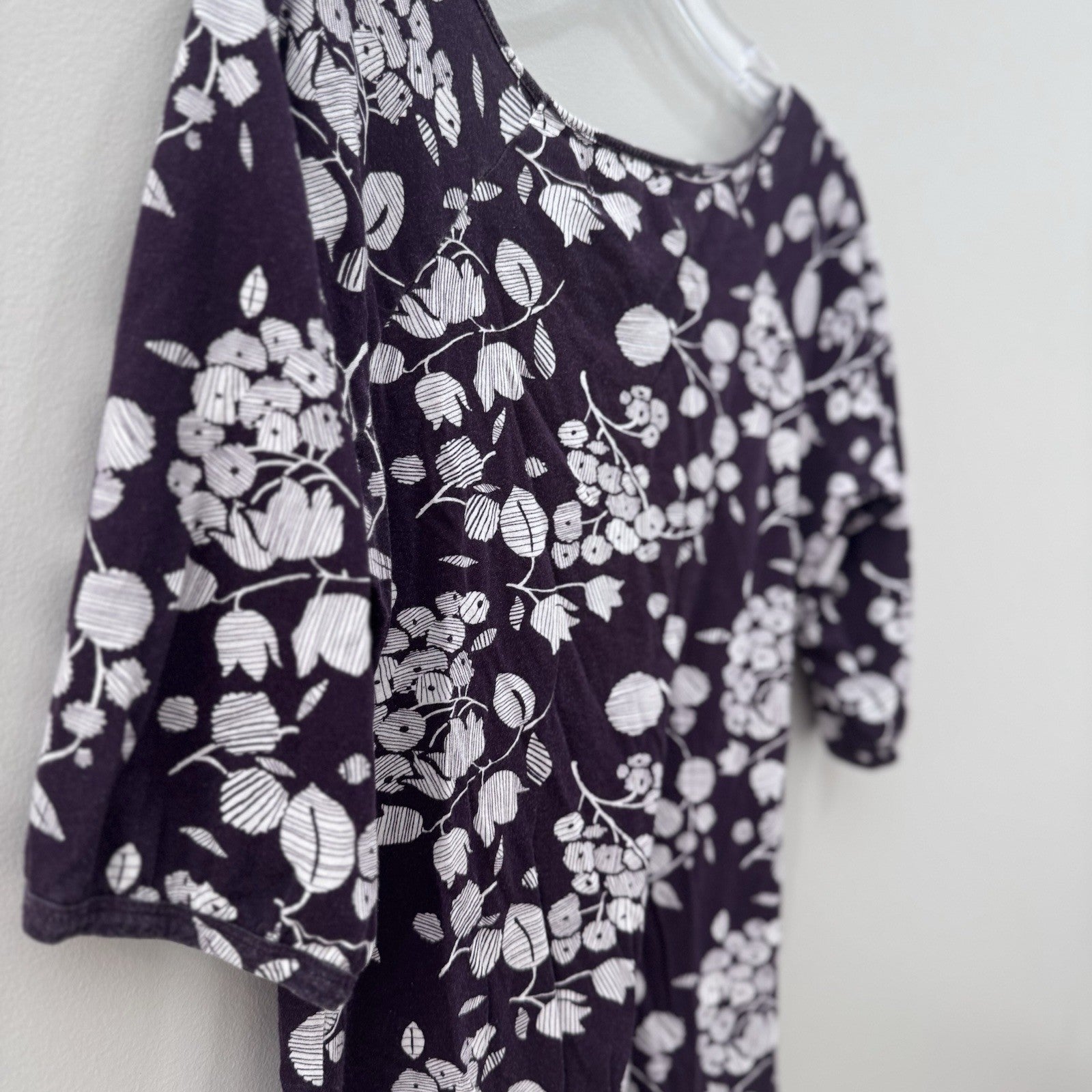 American Eagle Purple Floral Babydoll Y2K Top Women’s Medium