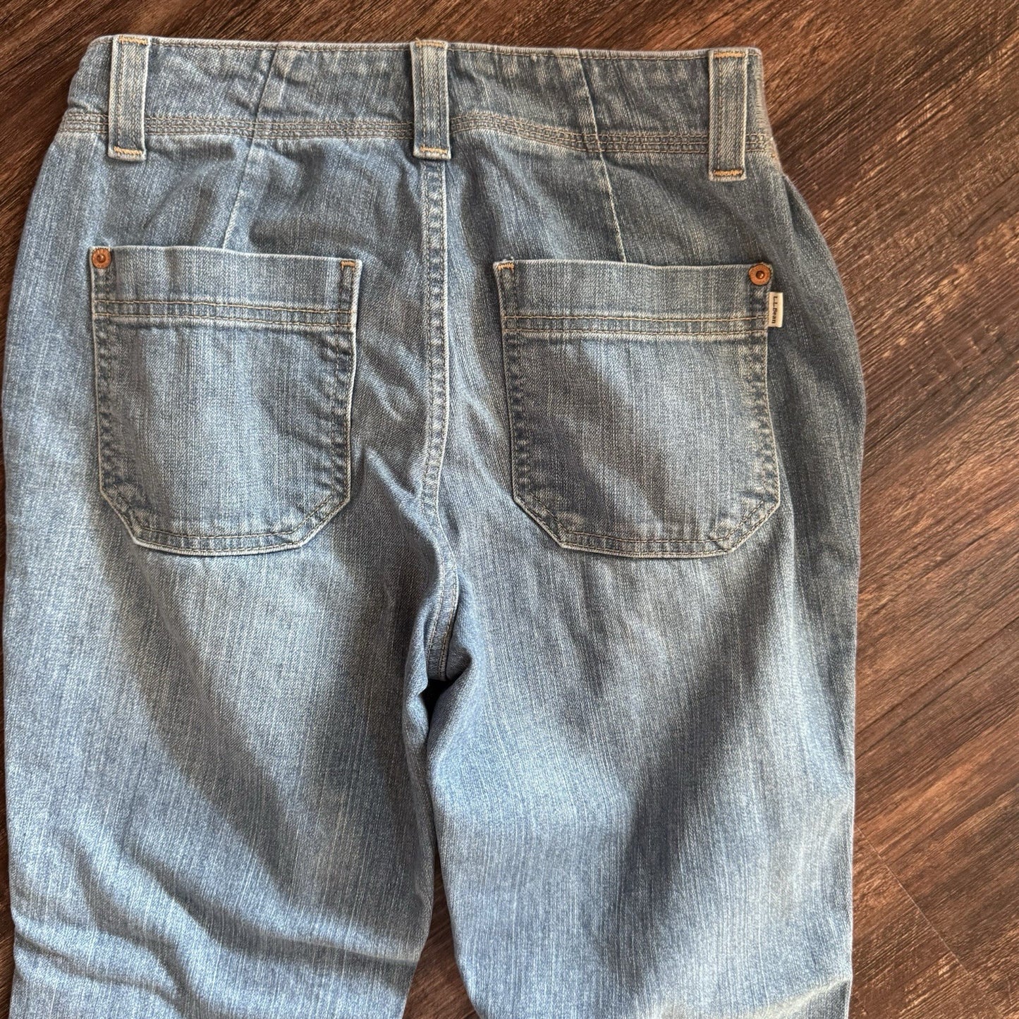 L.L. Bean Favorite Fit Jeans Womens 2 Petite Blue Denim Work