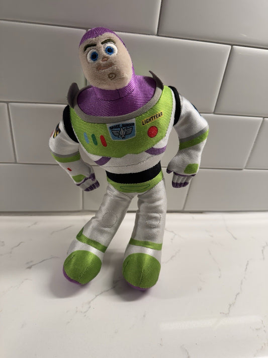 Toy Story  Buzz Lightyear 10" Plush Doll Toy Disney Pixar embroidered face VTG