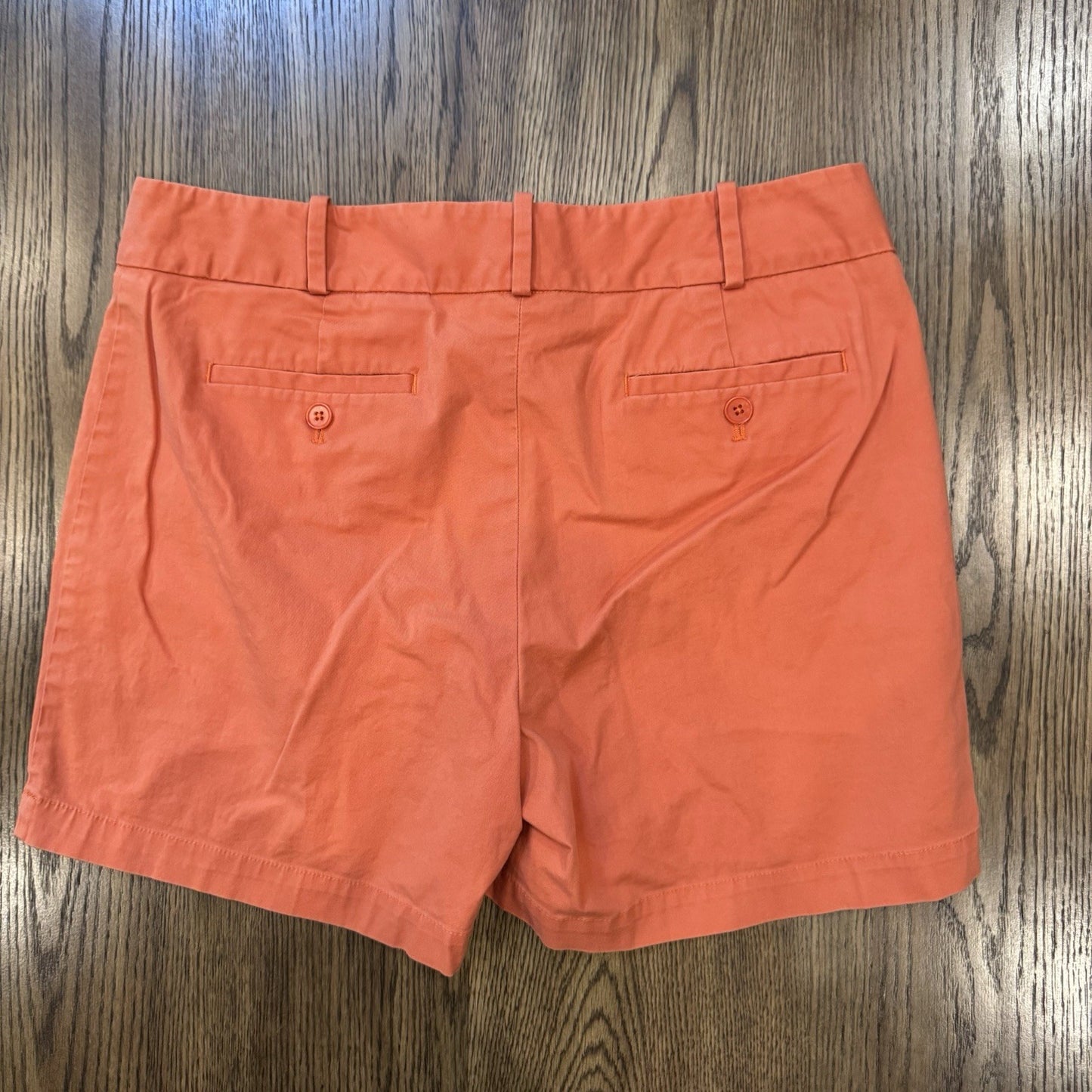 Talbots Women’s Orange Shorts Size 10 | Cotton Stretch Classic Chino | Summer