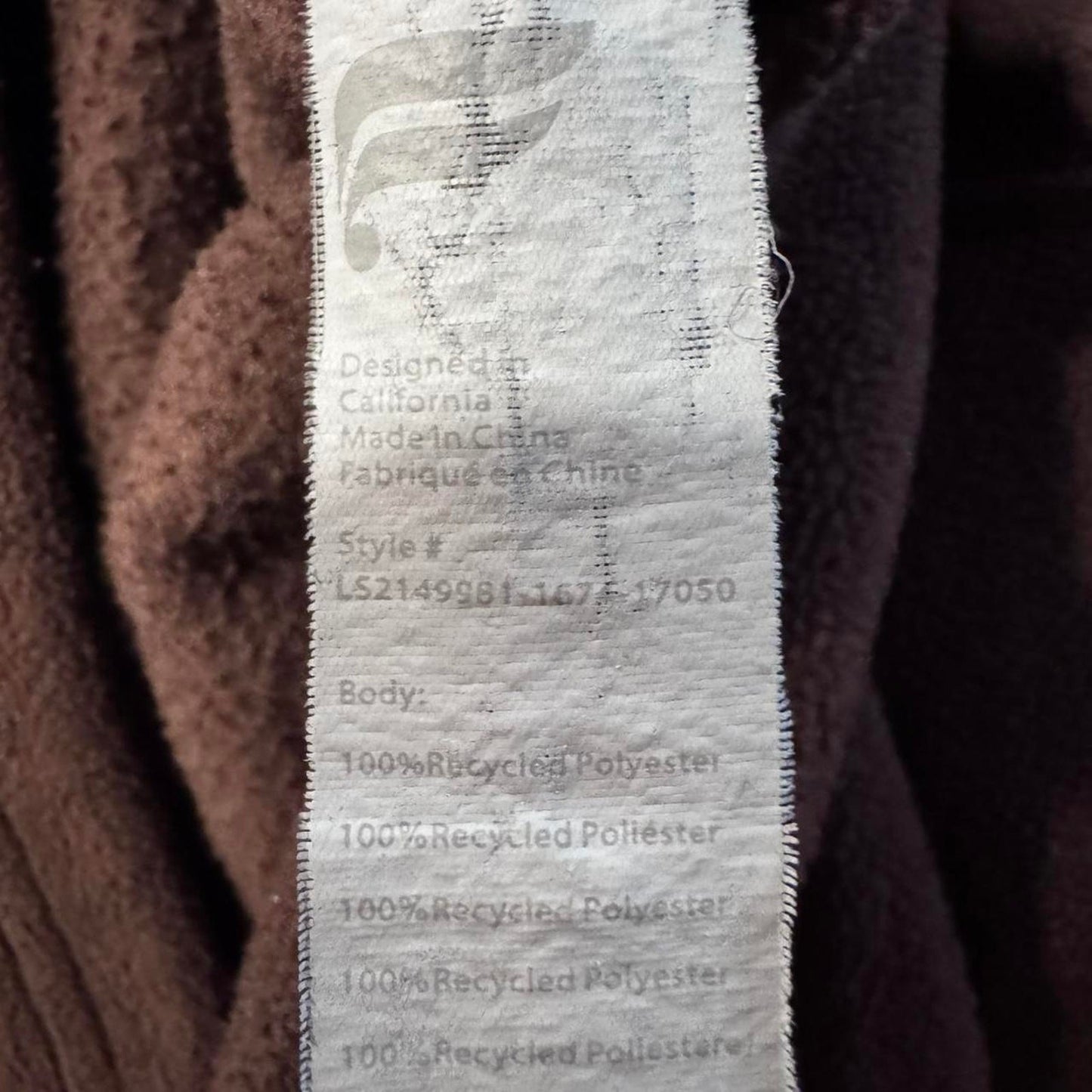 Fabletics brown quarter zip fleece Large