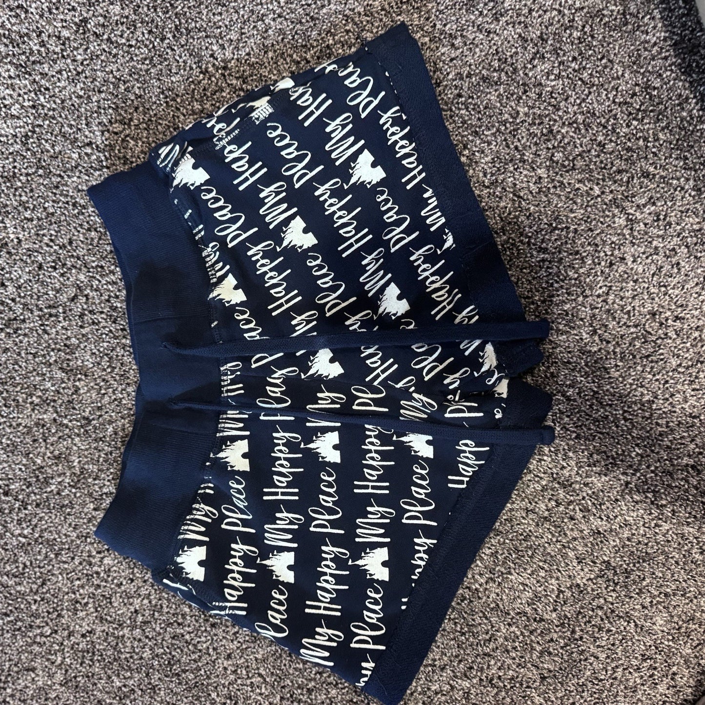 Disney Parks Shorts Bottoms Women's Size Small S Blue Navy White "Happy Place"