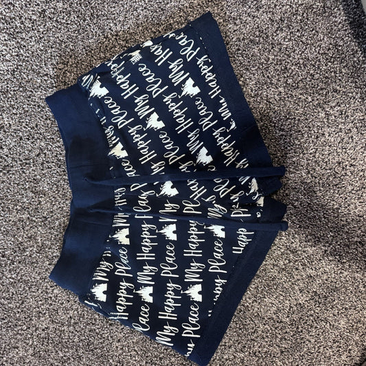 Disney Parks Shorts Bottoms Women's Size Small S Blue Navy White "Happy Place"