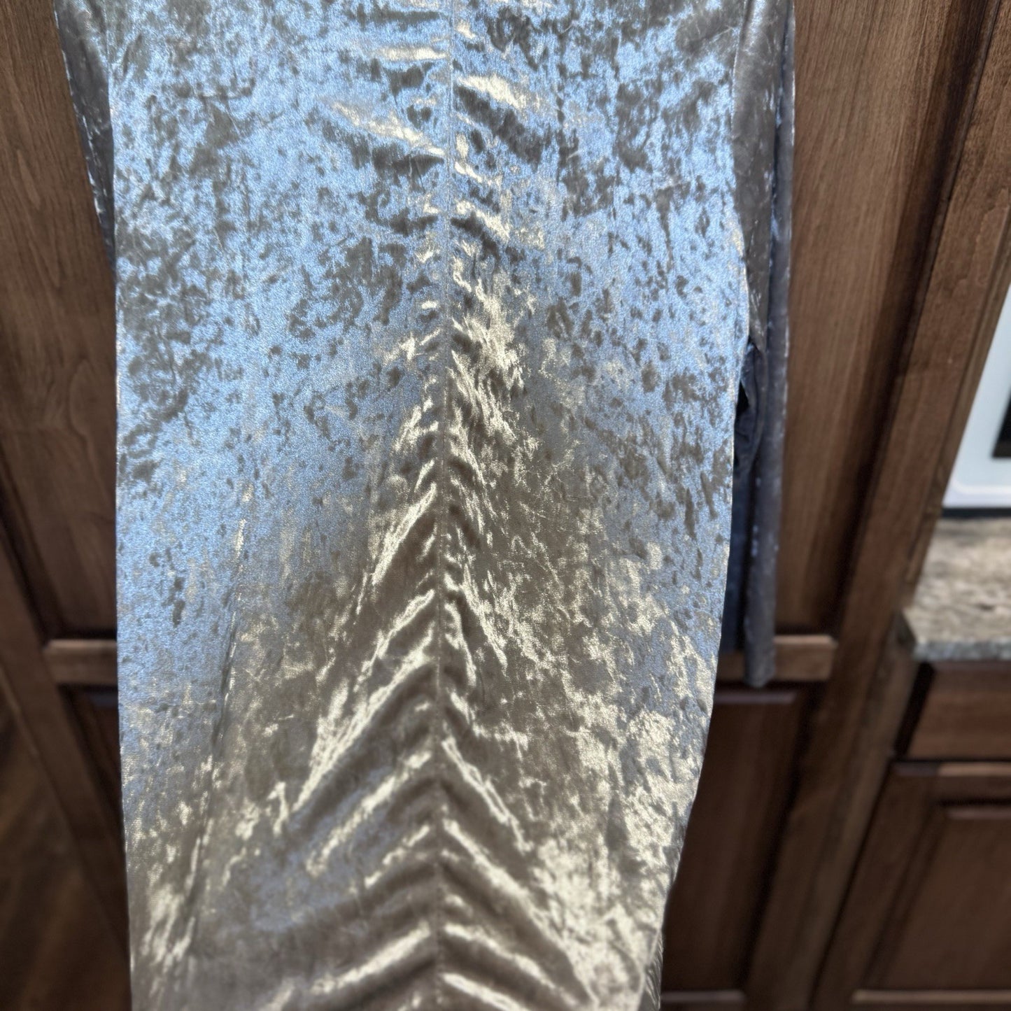 Divided by H&M Crushed Velvet Open Front Blazer Jacket Gray Silver Size Medium