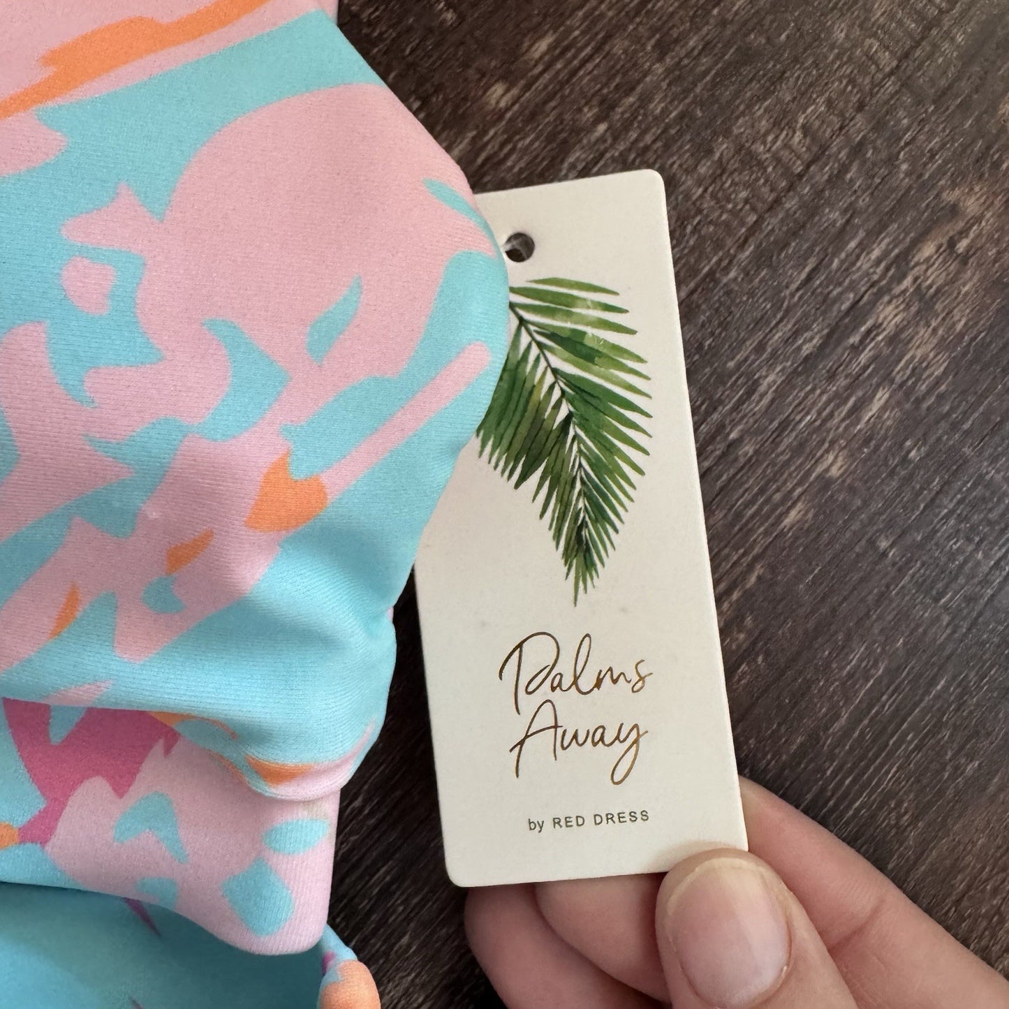 Palms Away by Red Dress Bikini Set XS High Waist Scoop Top Multicolor NEW
