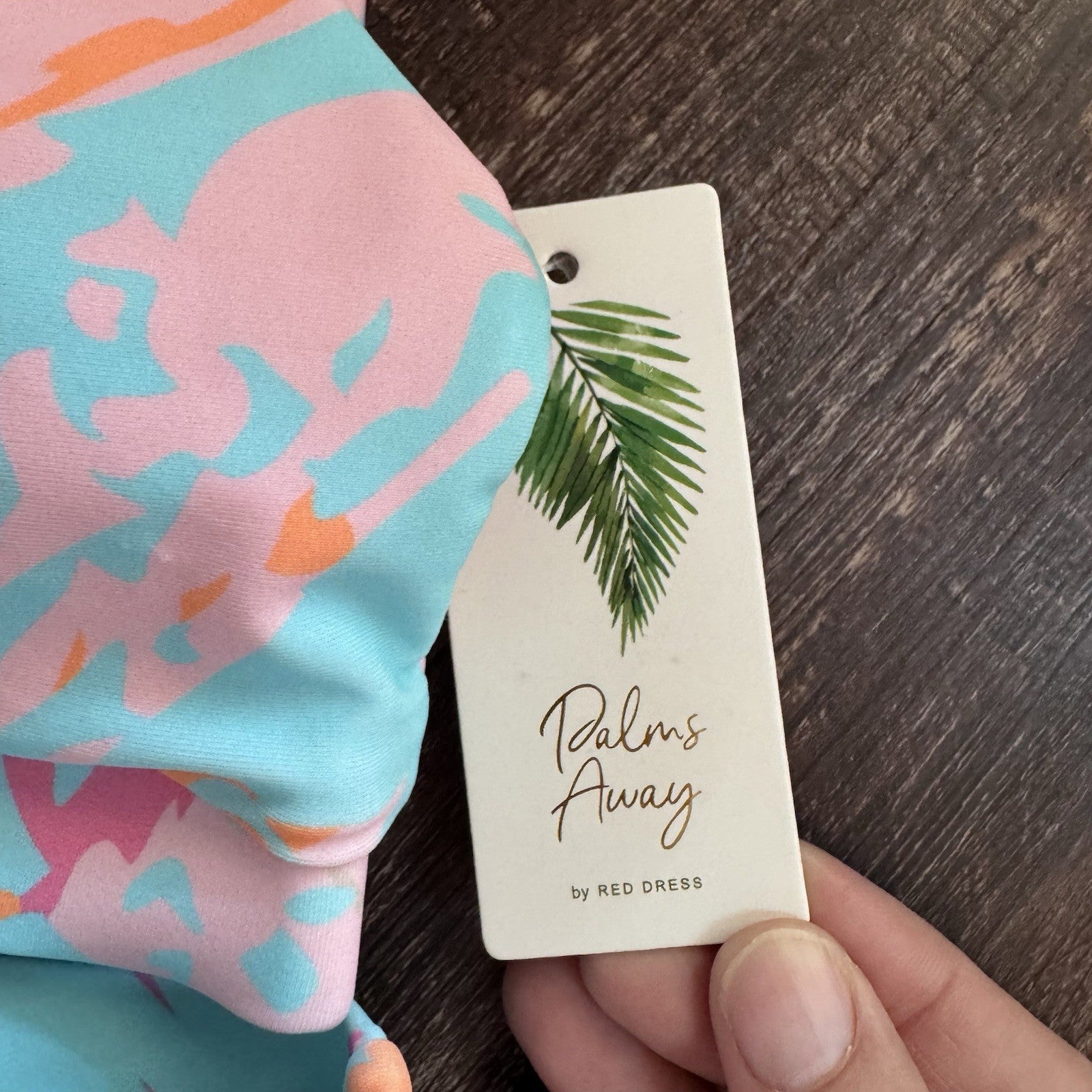 Palms Away by Red Dress Bikini Set XS High Waist Scoop Top Multicolor NEW