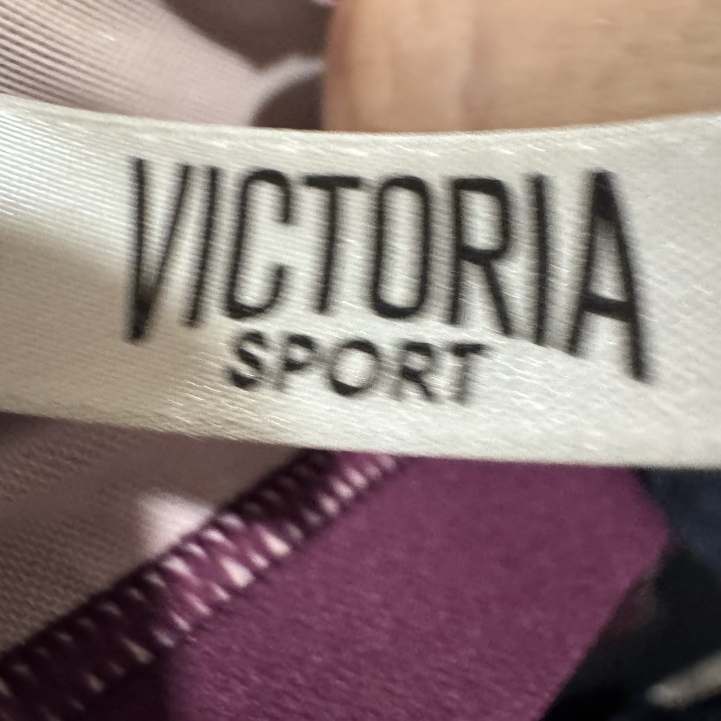 Victoria Sport Bra 32B Pink Purple Snakeskin Racerback Medium Support Activewear