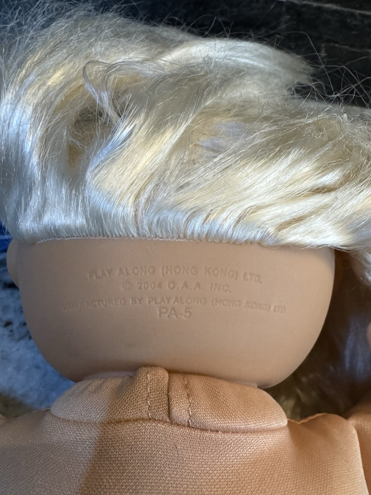 Two 2004 Play Along Cabbage Patch Signed Dolls Long Blonde Hair Blue Eyes