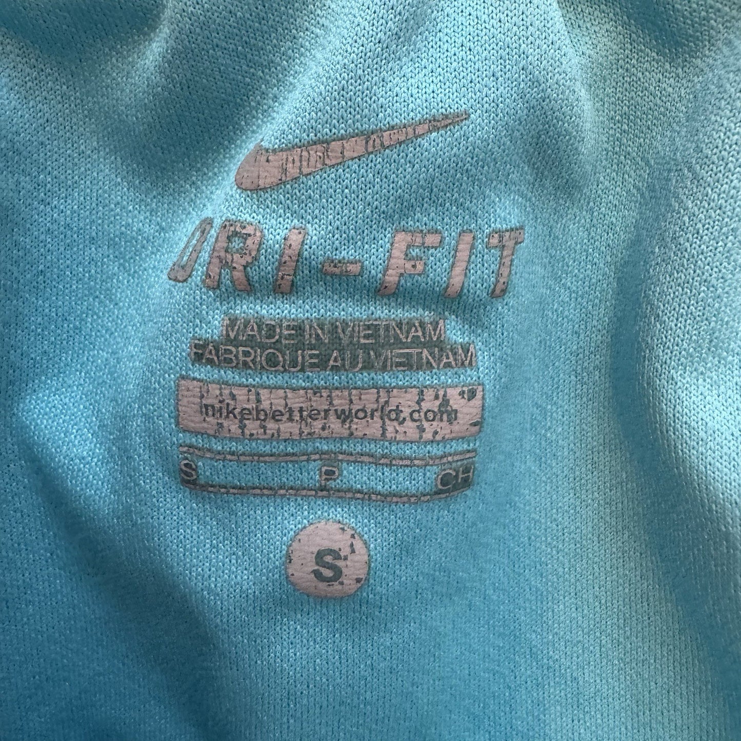 Nike Dri-Fit Womens Running Shorts Small Teal Black Pattern Athletic