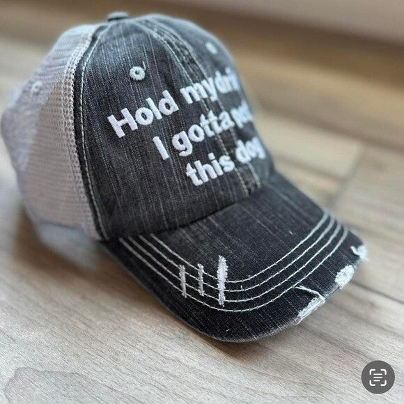 New Katydid Hold my drink I gotta pet this dog trucker hat