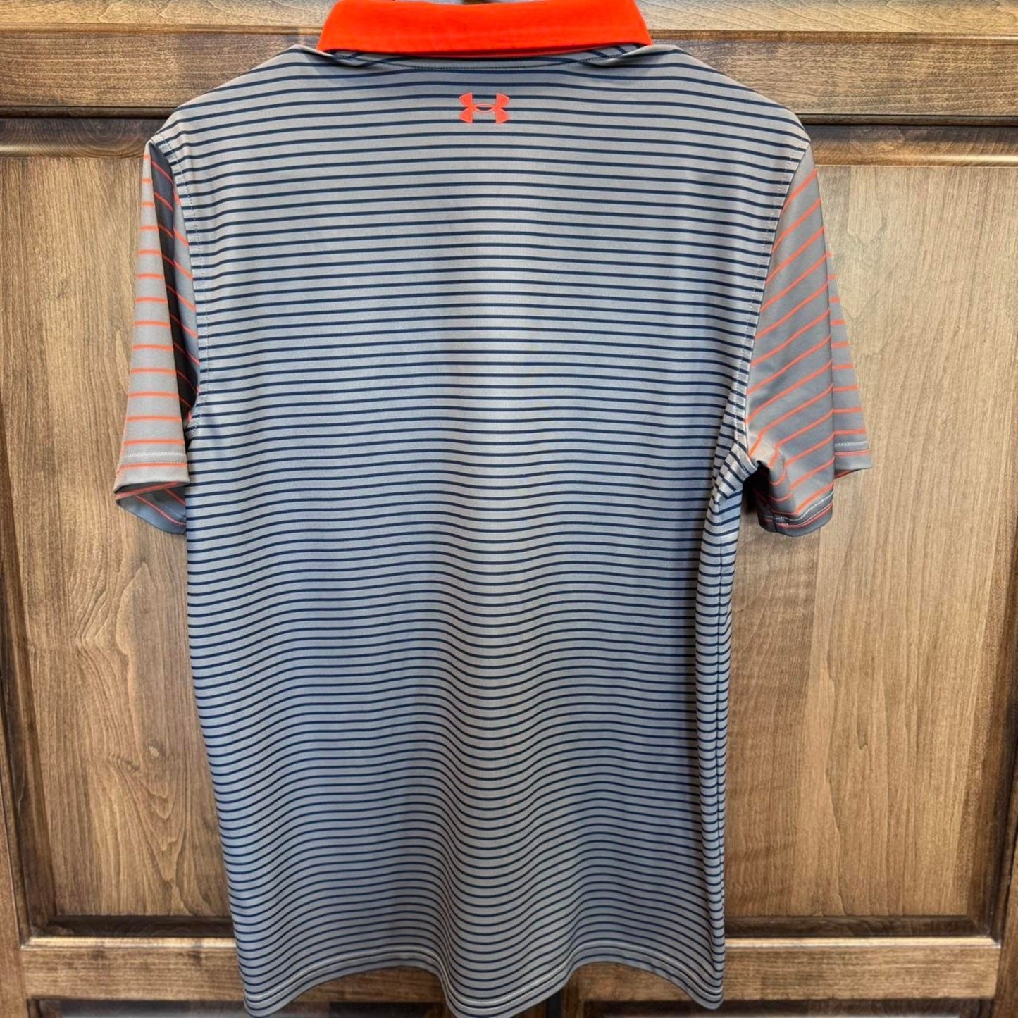 Under Armour UA Golf Polo in grey and orange YXL