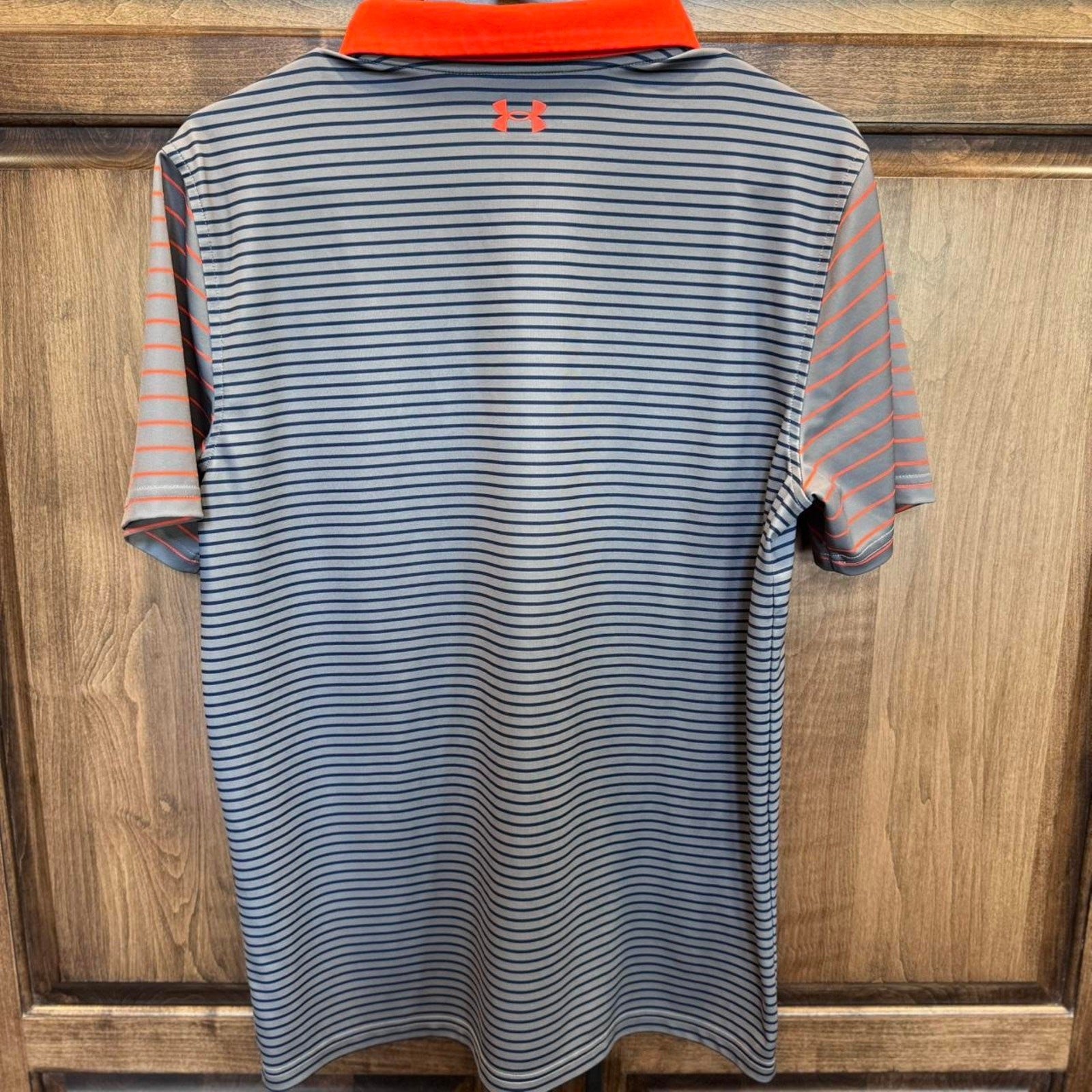 Under Armour UA Golf Polo in grey and orange YXL