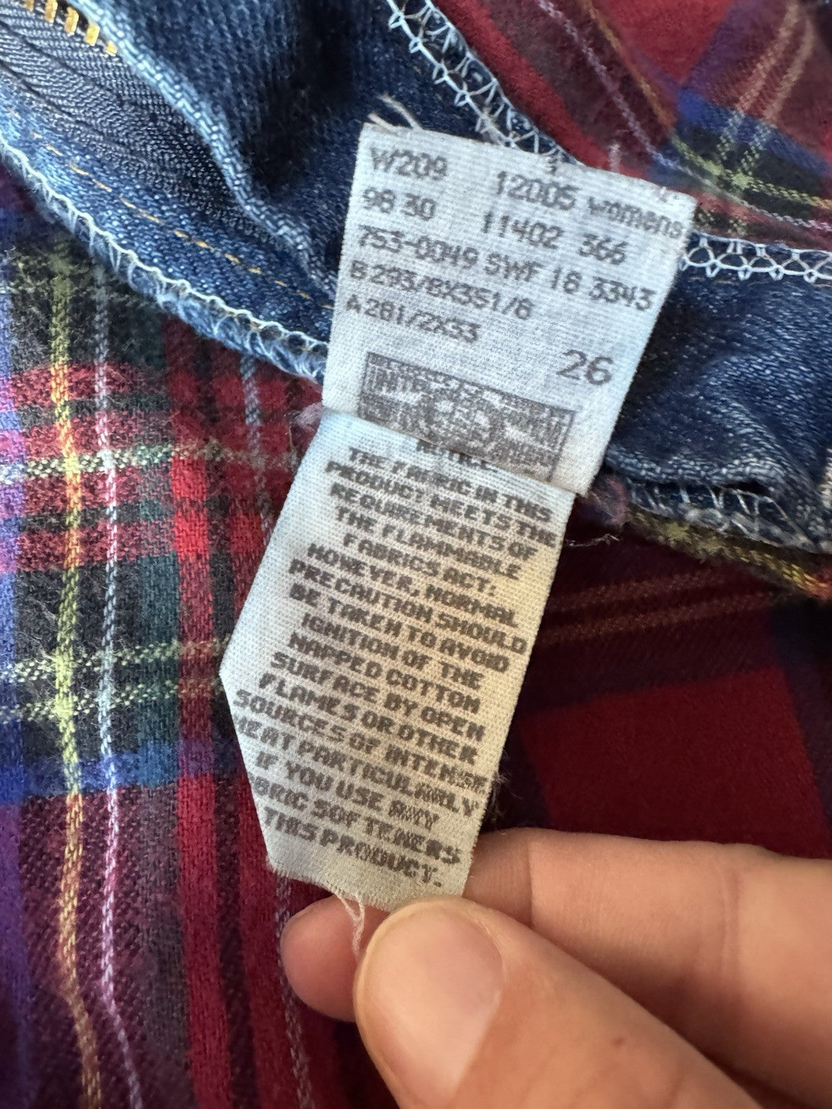 Vintage L.L. Bean Flannel Lined Jeans Women’s 10 Tall Blue High Rise USA Made