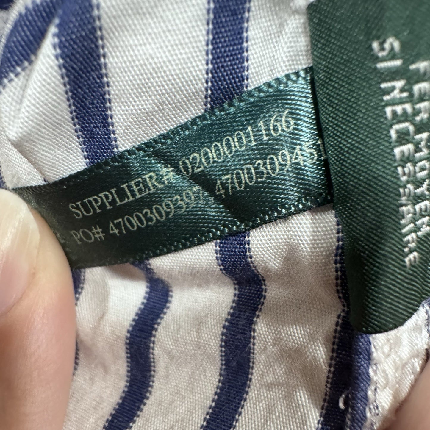 Lauren Jeans Co Ralph Lauren Blue White Striped Button Down Shirt 1X