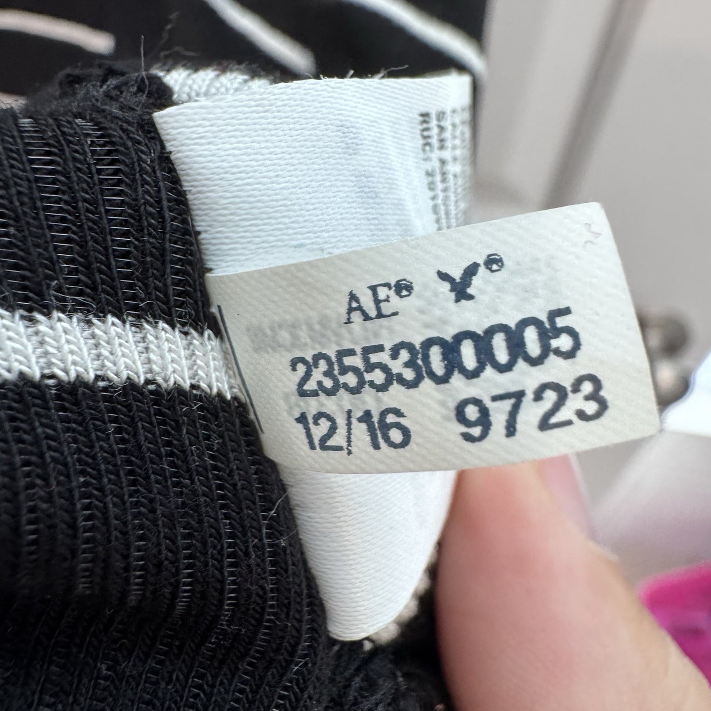 American Eagle Soft & Sexy Black White Striped Ribbed Dress Women’s Small