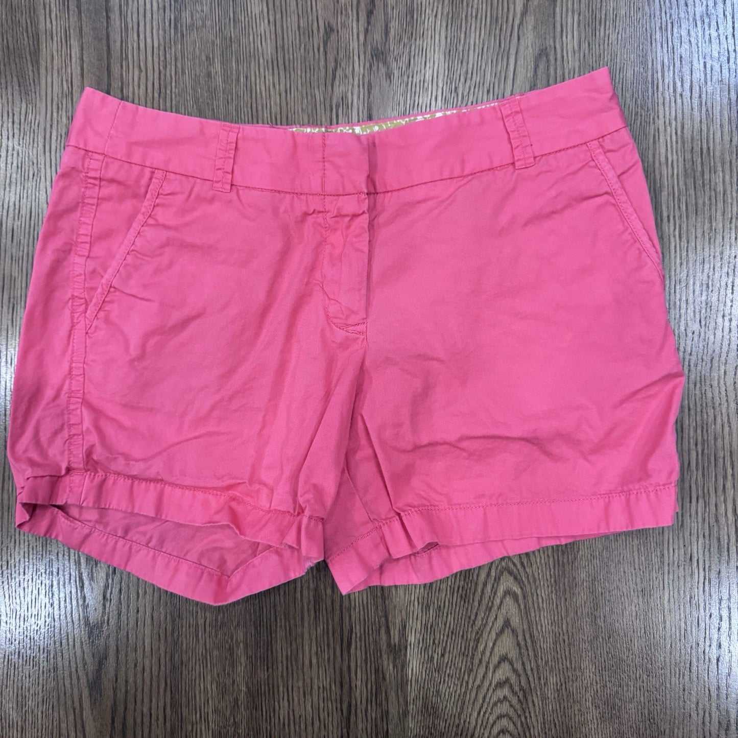 J.Crew Chino Classic Twill Shorts Pink Size 8 100% Cotton Summer Casual Preppy
