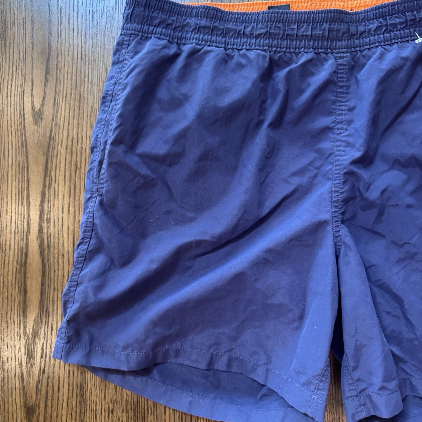 Polo Ralph Lauren Men’s Swim Trunks Size L Navy Blue Orange Mesh Lined