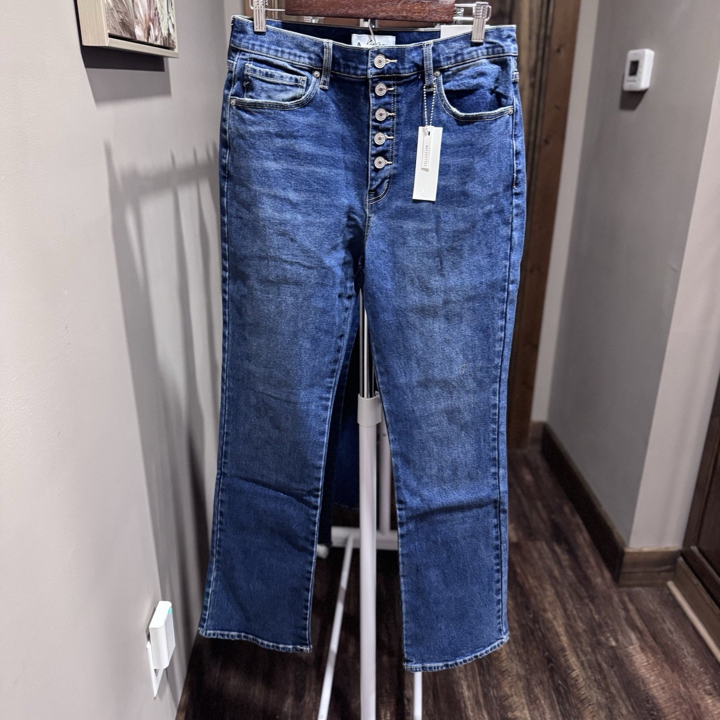 Size 11/29 KanCan 90s High Rise Wide Leg Jeans Button Fly 100% Cotton NWT $70