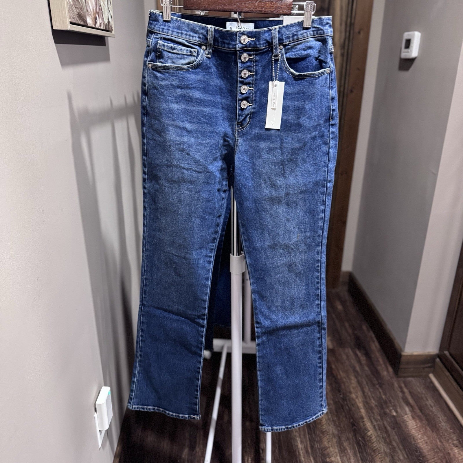 Size 11/29 KanCan 90s High Rise Wide Leg Jeans Button Fly 100% Cotton NWT $70