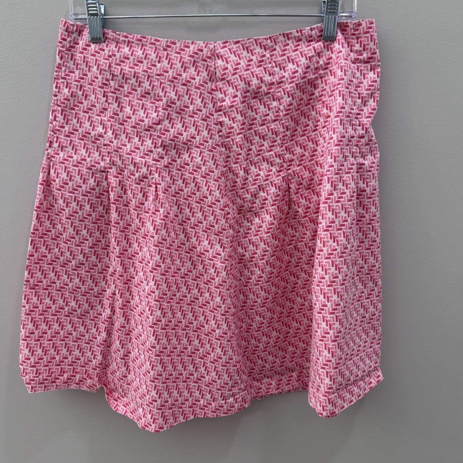 Old Navy Y2K Pink Geometric Print A-Line Skirt Women’s Sz 8 Cotton 2005