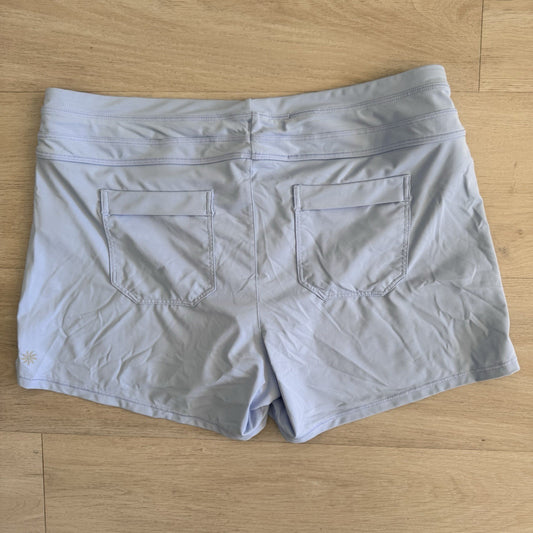 Athleta Womens Light Blue Athletic Shorts Drawstring Lined Size Small