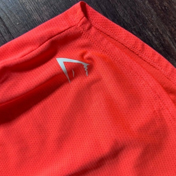 Gymshark Shorts Womens MFluorescent Orange Mesh Training Pull On Gym Workout