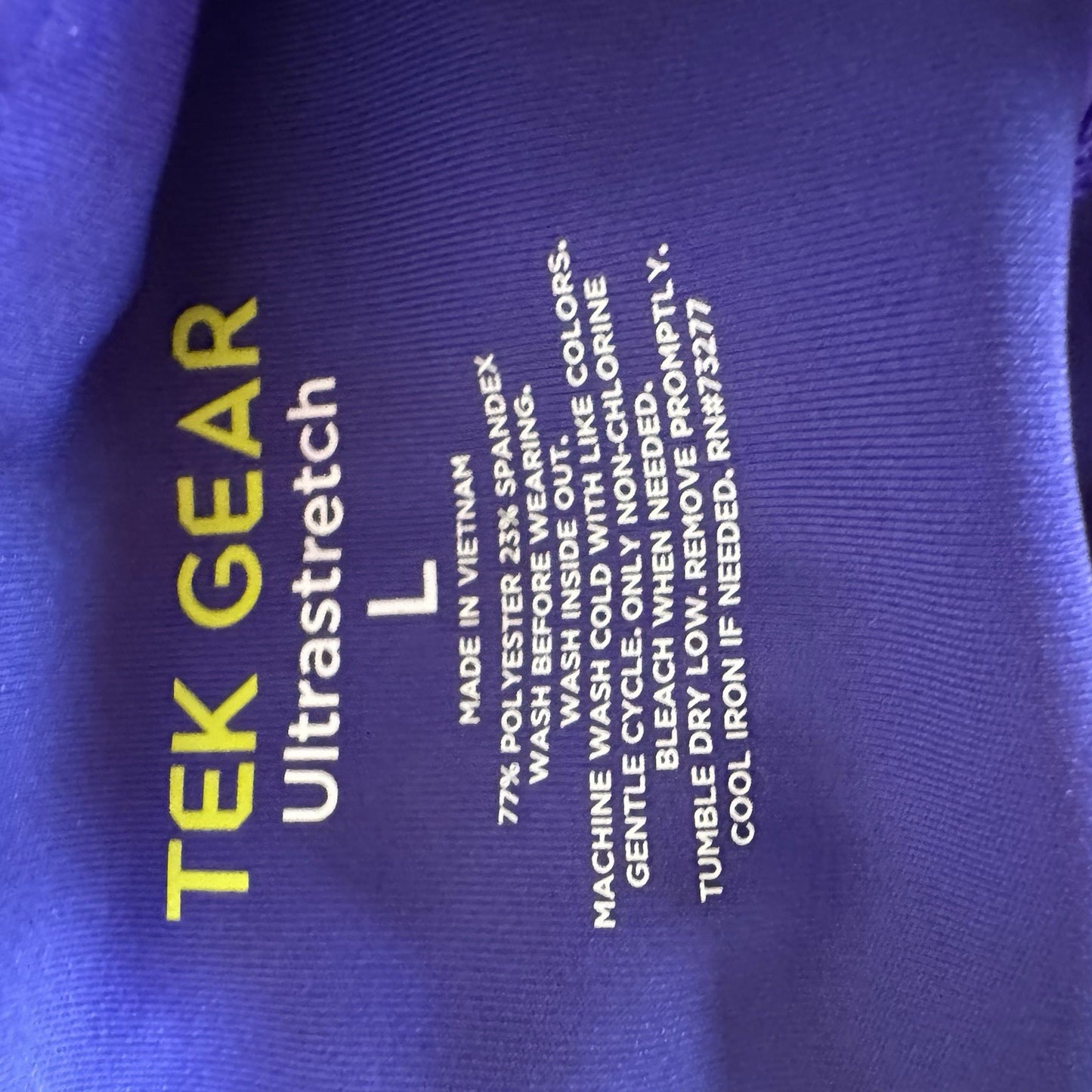 NWT Tek Gear Ultrastretch Capri Leggings Size L | Purple Athletic Workout Pants