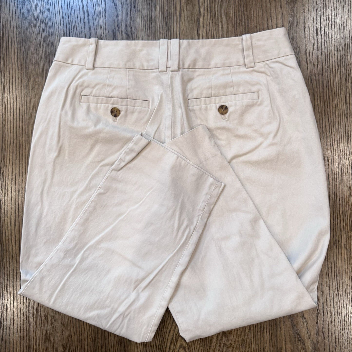 Talbots Petites Perfect Crop Pants 6P Curvy | White Stretch Cotton