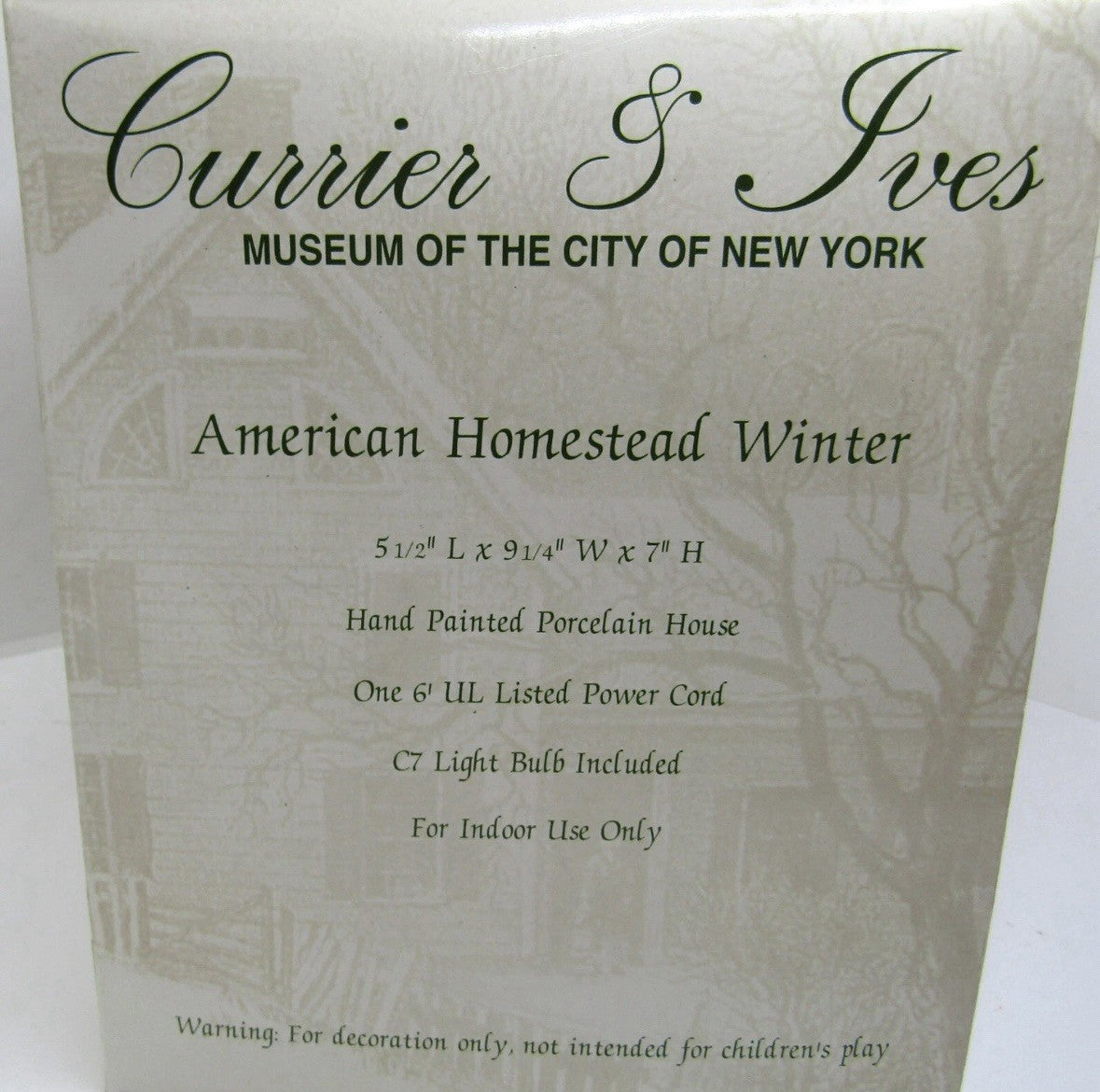 Currier & Ives Museum of the City of New York  American Homestead Winter ~ 2000