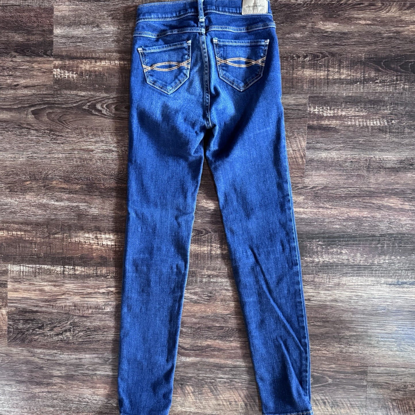 Abercrombie Kids Girls 12 Slim Skinny Jeans Dark Wash Denim Stretch