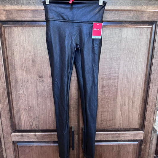 NWT XS Spanx Black Faux Leather Leggings