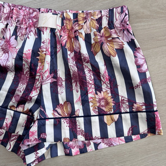 Victoria’s Secret Floral Stripe Pajama Shorts Women’s Small Lounge Sleepwear