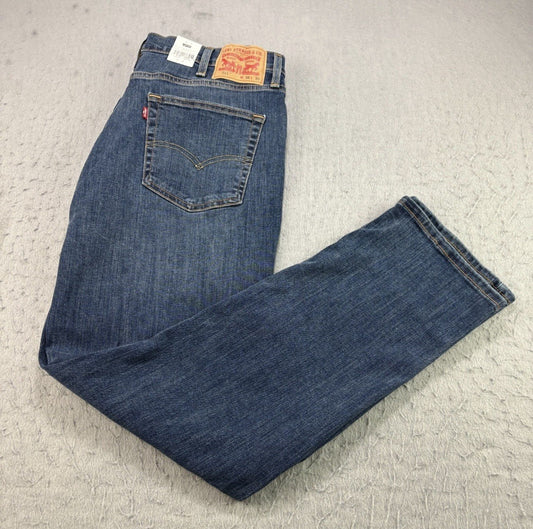 Levis 511 Slim Stretch Jeans 38x30 Blue Denim Mens Pants - New