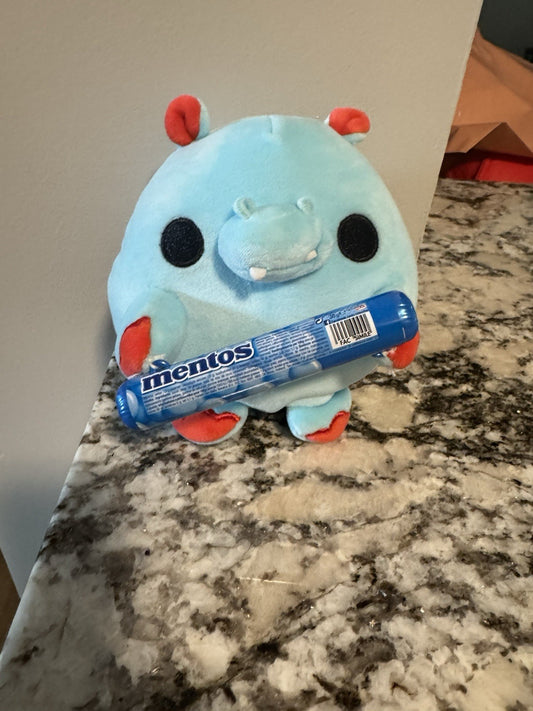 Zuru Mini Brands Snackles Hugh Mentos Blue Hippo 5” Mystery Plush Toy Series 1