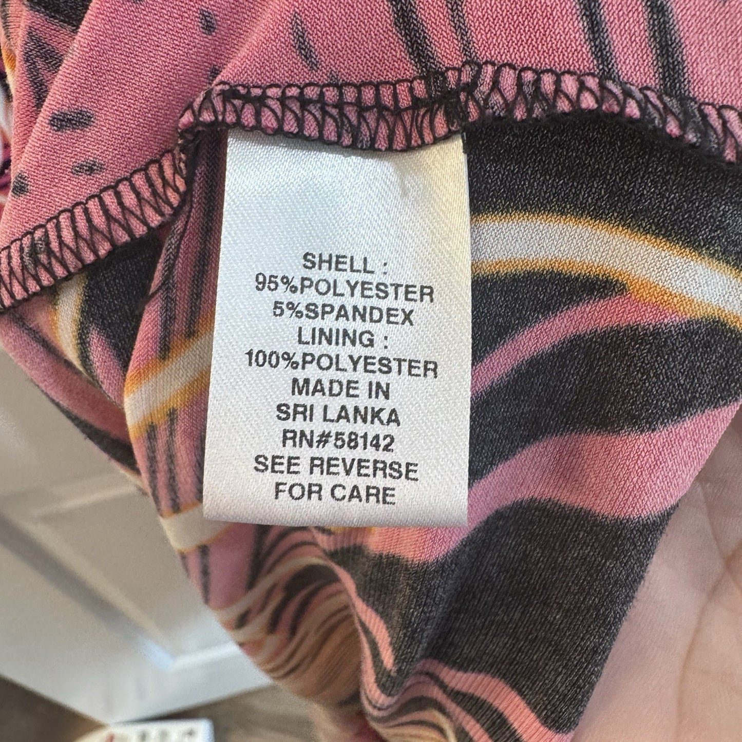 London Times Womens Maxi Dress Size 16 Pink Black Abstract Sleeveless