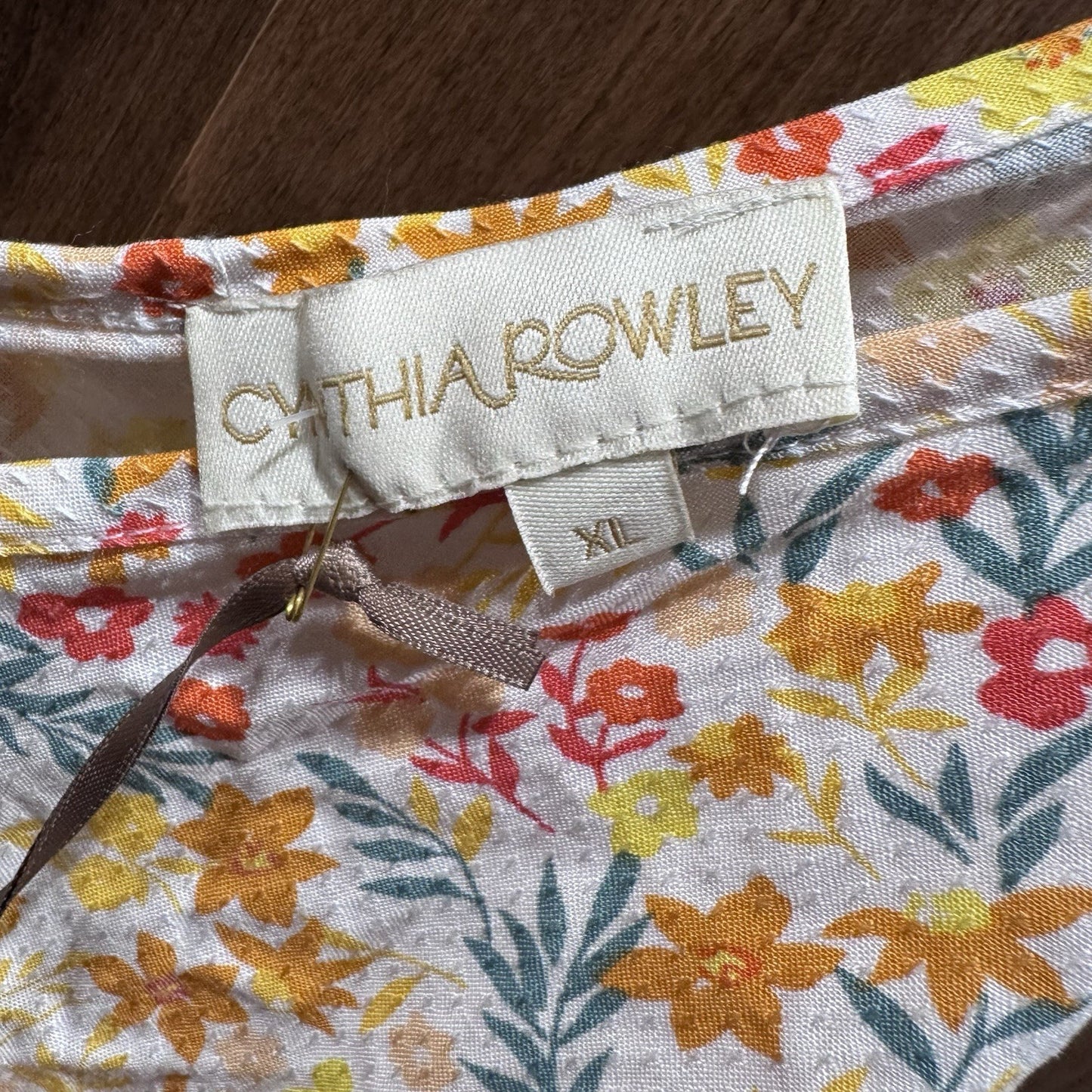 Cynthia Rowley Floral Sleeveless Tank Top XL Multicolor Rayon NWT Spring Summer