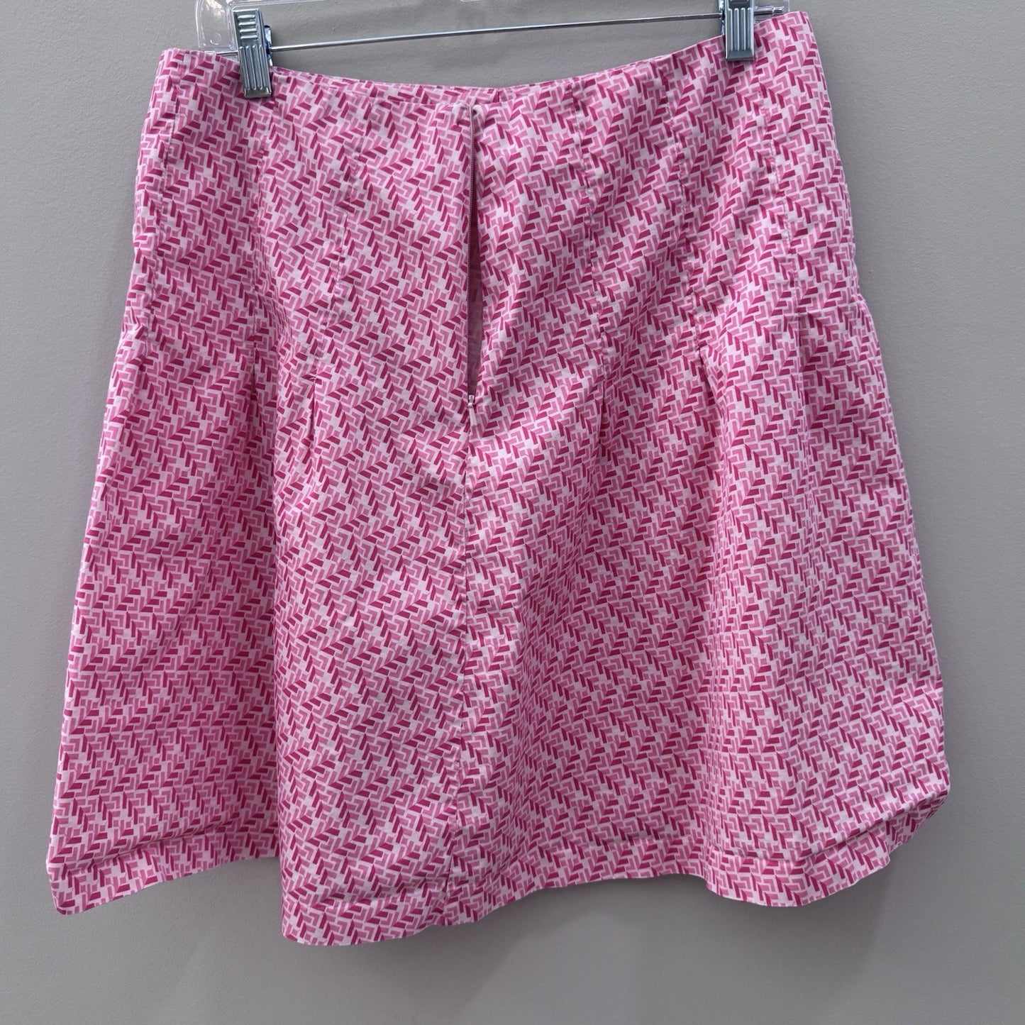 Old Navy Y2K Pink Geometric Print A-Line Skirt Women’s Sz 8 Cotton 2005