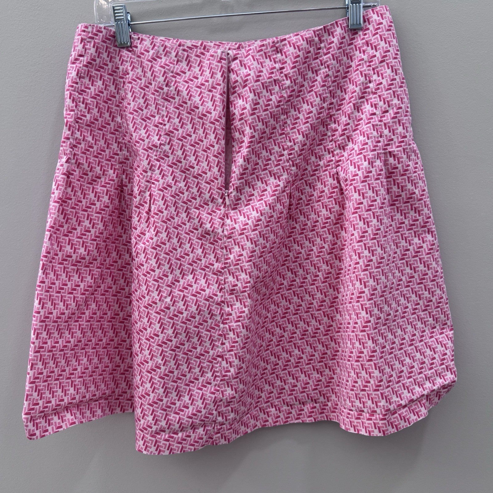 Old Navy Y2K Pink Geometric Print A-Line Skirt Women’s Sz 8 Cotton 2005
