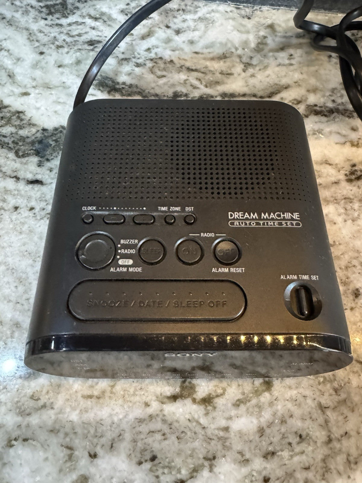 Sony Dream Machine ICF-C218 Black Dual Alarm Clock Radio AM FM LED Display WORKS