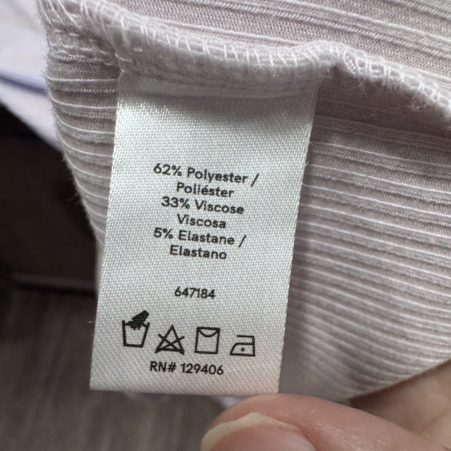 Venus Ribbed Long Sleeve Swing Dress Lavender Purple Size Large