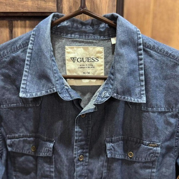 Guess Jeans Denim Button-Up Shirt - Size M