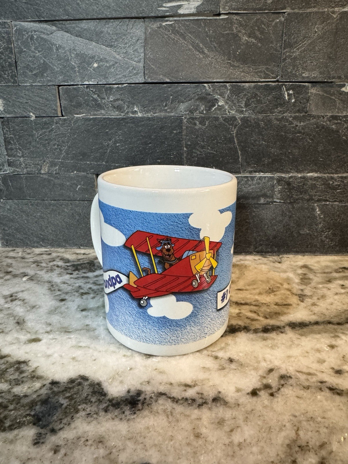 Vintage hannaBar Scooby Doo Number One #1 Grandpa Ceramic Coffee Cup Diner Mug