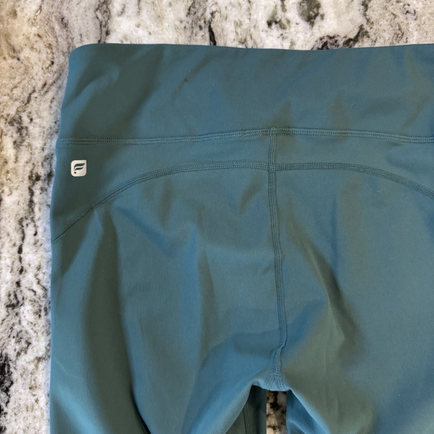 Fabletics High Waisted Seamless Mesh Legging Green Size Small.
