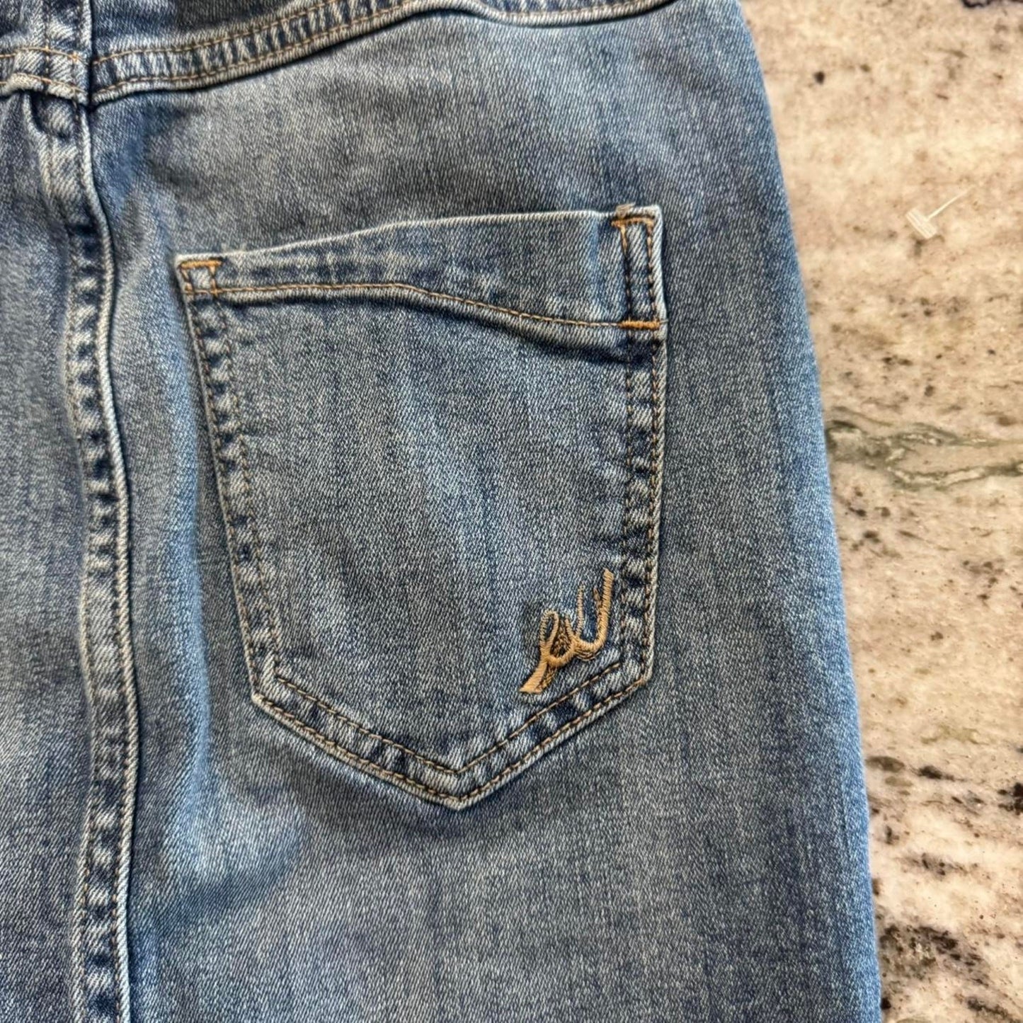 Custom Express Jeans Patch Denim Skirt - Size 00- One of a Kind