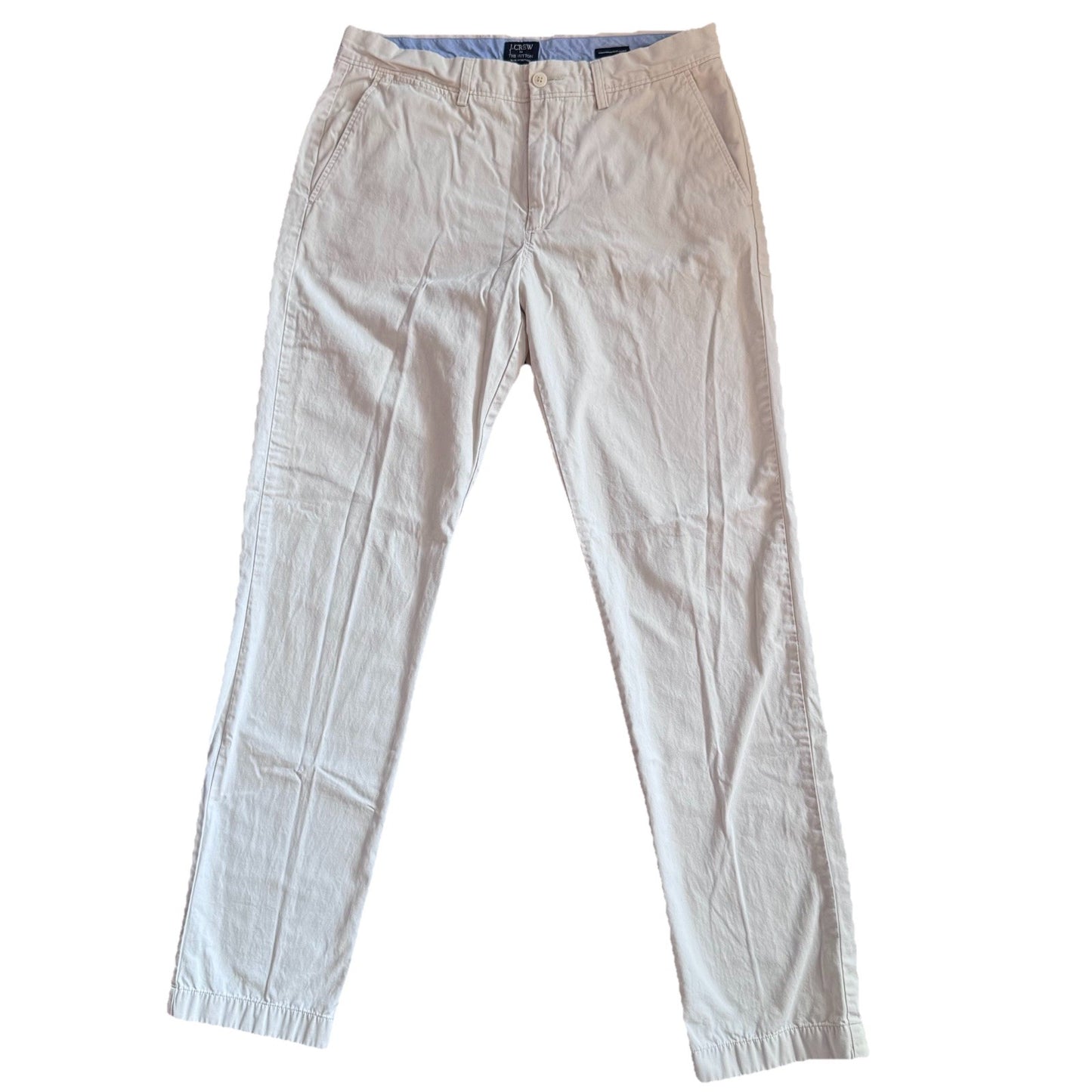 J.Crew Sutton Summerweight Chino Pants 32x34 | 100% Cotton Beige Slim Fit