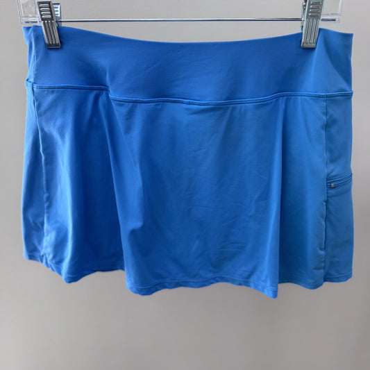 Beach House Swim Skort Size 10 Blue Swim Skirt Built-In Shorts Pocket