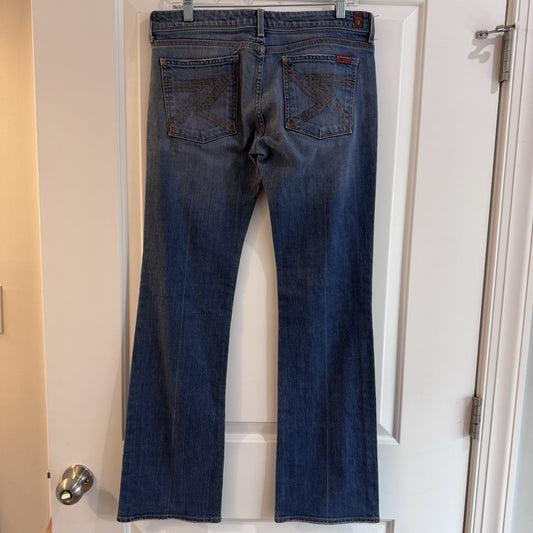 7 For All Mankind Bootcut Jeans Womens Size 31 Blue Stretch Denim USA