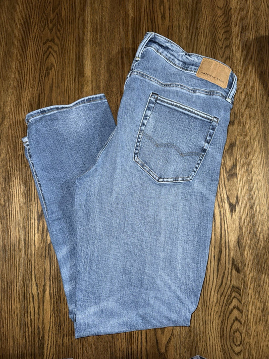 American Eagle AE AirFlex Plus Athletic Straight Fit Jean 32x32 Blue Denim